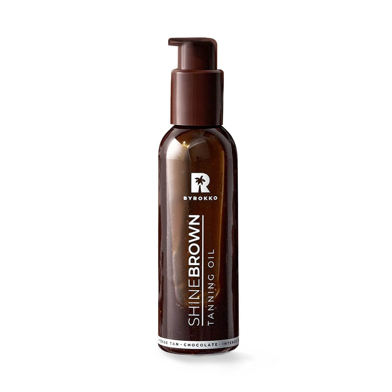 BYROKKO Shine Brown Chocolate Tanning Accelerator Oil (145ml) Super Fast Bronzing Oil for Sunbathing and Solarium, Unique Summer Chocolate Fragrance