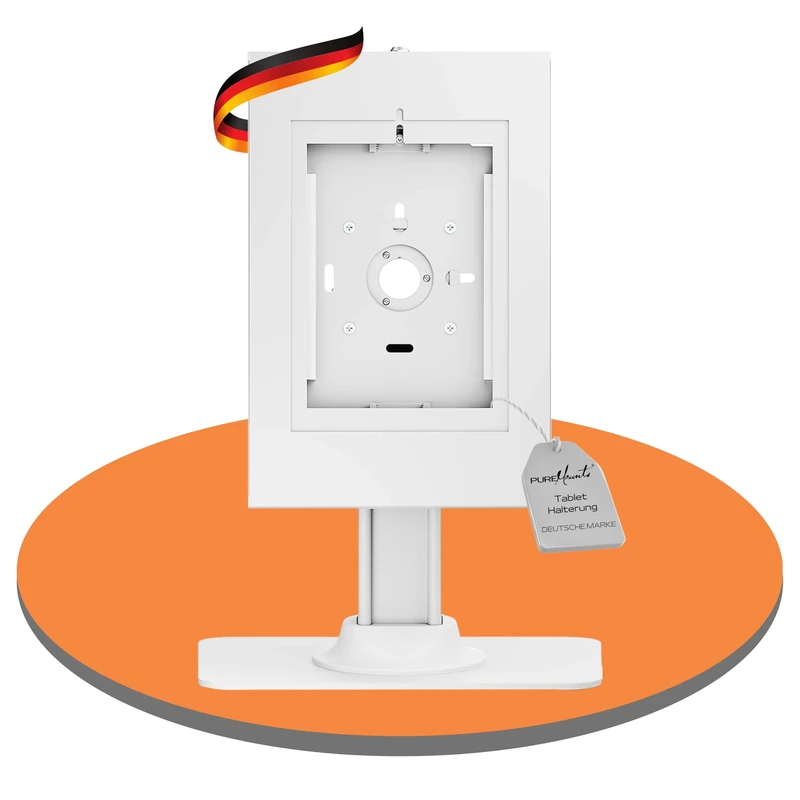 PureMounts Tablet Holder with Lockable Steel Housing for iPad 5 6 7 8 9 iPad Air 9.7 Inch 10.5 Inch 10.9 Inch iPad Air 9.7 Inch 10.5 Inch 11 Inch Samsung Tab A 10.1 (2019) Tab A7 S6 Lite 10.4 Inches