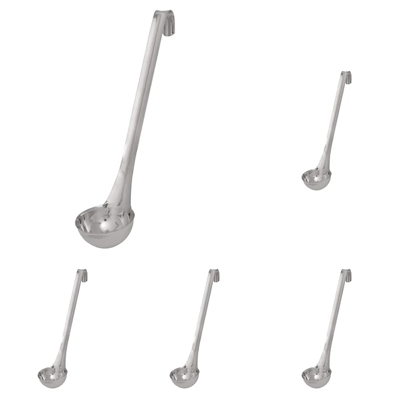 Vogue L648 Plain Ladle 65ml 305mm Stainless Steel Kitchen Cooking Serving Utensil (Pack of 5)