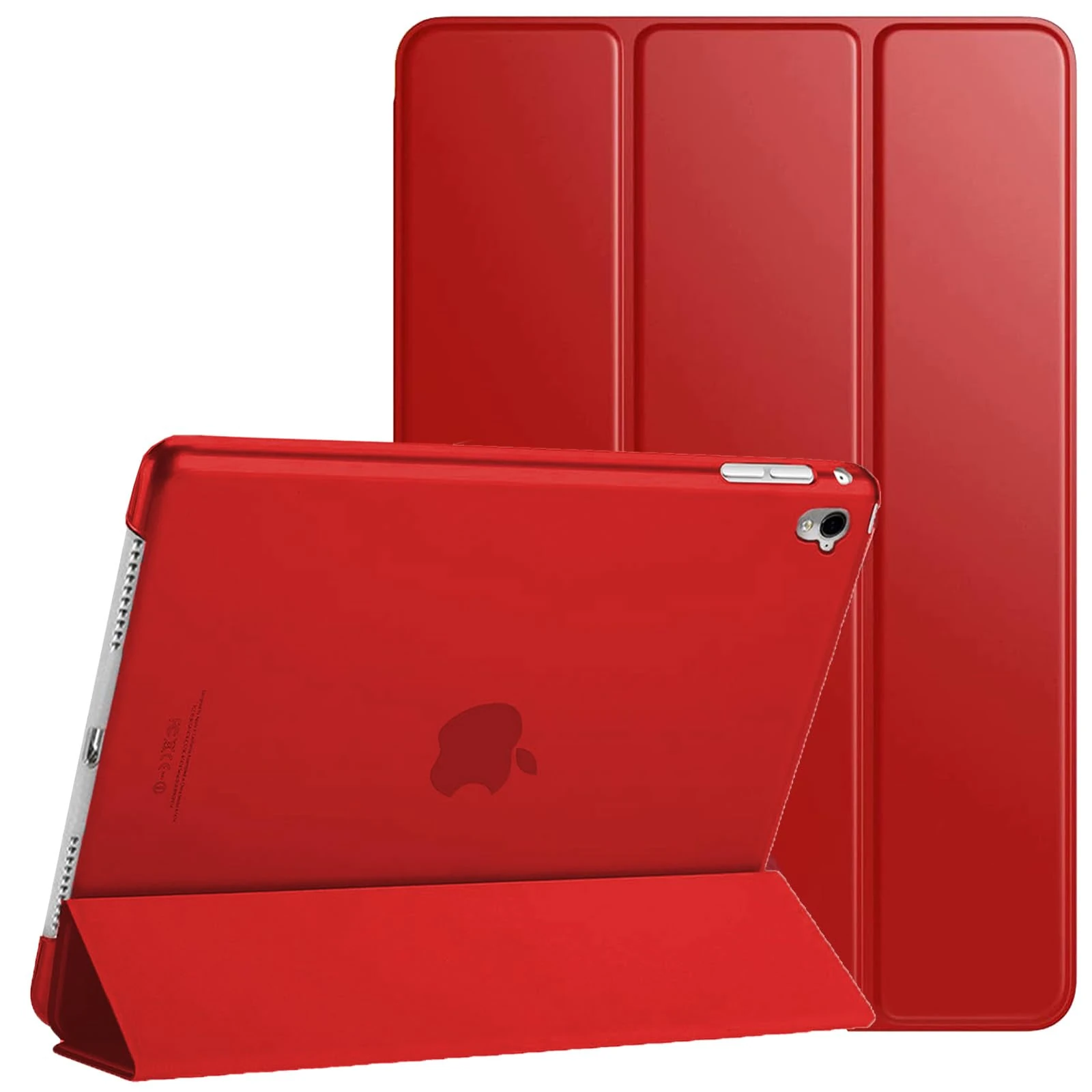 For Apple iPad 9th / 8th / 7th Generation Case Cover (2021/2020/2019) (10.2 Inch) Smart Magnetic Ultra Slim Stand Cover Auto Wake/Sleep For iPad 9 / iPad 8 / iPad 7 (Red)