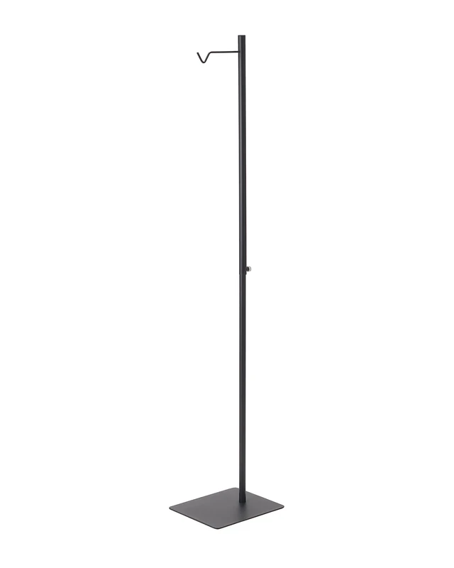 Yamazaki 4515 TOWER Adjustable Lantern Stand, black, Steel/Polypropylene, Minimalist, 26 x 30 x 80～152 cm