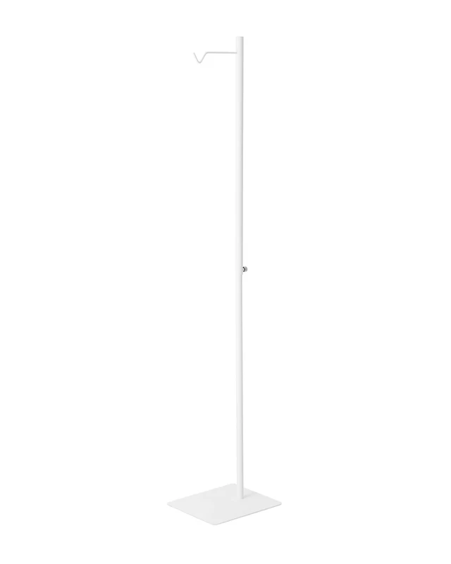 Yamazaki 4514 TOWER Adjustable Lantern Stand, white, Steel/Polypropylene, Minimalist, 26 x 30 x 80～152 cm