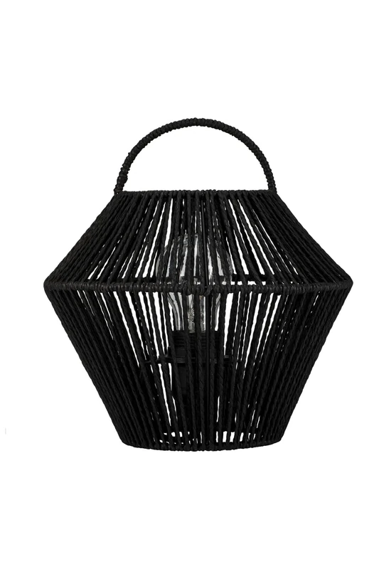 Pauleen 48301 Table Boho Shine E27 max. 20W Black Metal, Rattan Bedside luminaire