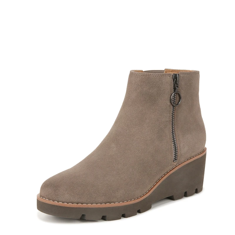 Vionic Women's Ankle-High Boots - Hazal, Grey Suede UK 8,Medium Fit