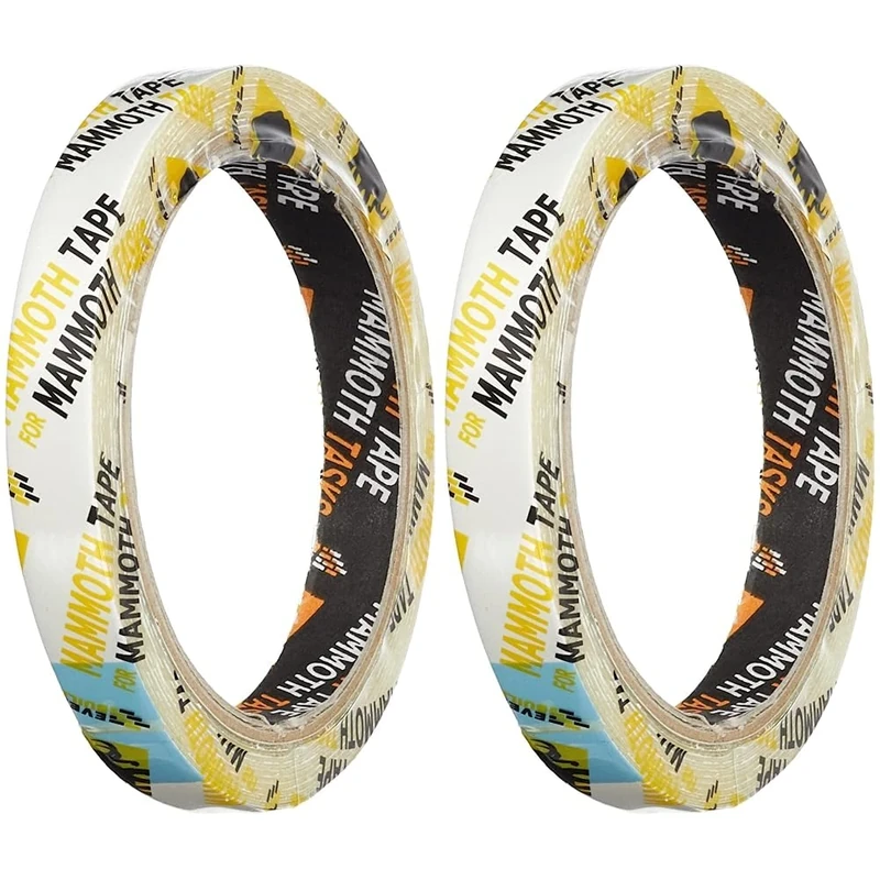 Everbuild Mammoth Powerful Grip Tape, Reinforced Double Sided Tape, Clear, 12 mm x 2.5 m (Pack of 2)