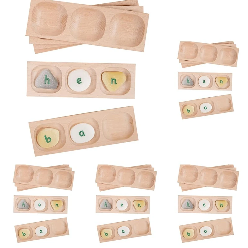 Yellow Door 3-Pebble Word-Building Tray (Pack of 5)