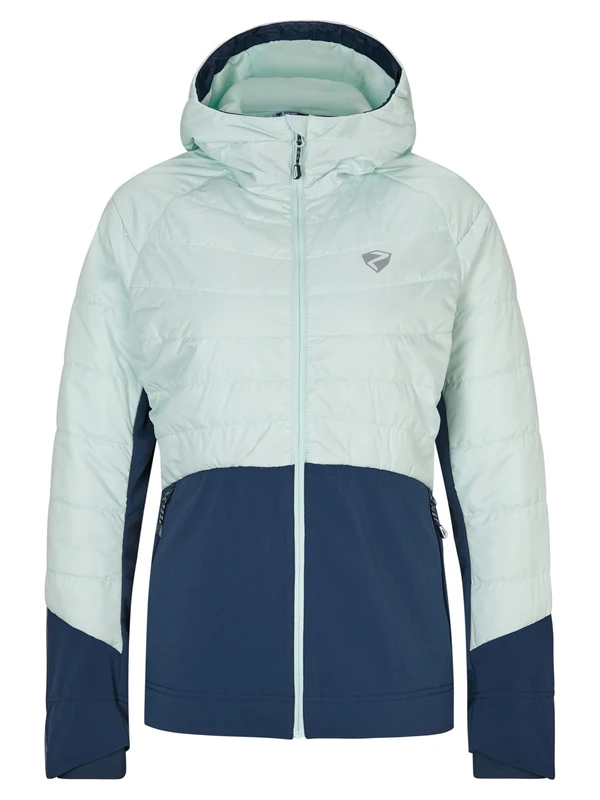 Ziener Women's Nacana Hybrid Active Jacket | Breathable Windproof Wool, ice.hale Navy, 40