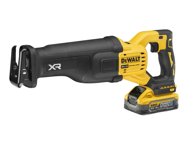 DEWALT DCS386 18v XR Cordless Brushless FLEXVOLT High Power Reciprocating Saw 2 x 5ah Li-ion Powerstack