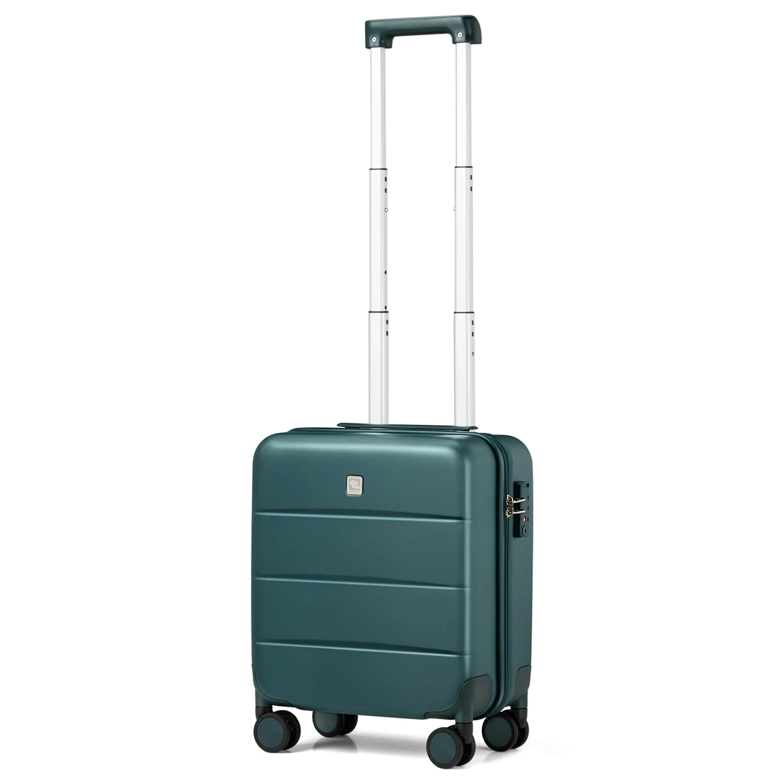 Hanke Luggage Hard Shell Suitcases with Spinner Wheel & TSA Lock, 16in Underseat Carry On Luggage 20in 24in 26in 28in Large Hardside Luggage Travel PC Luggage Set, Blackish Green, Underseat 16-Inch,