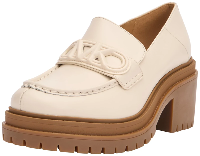 Michael Kors 40H3RCMP1L-289 Rocco Heeled Loafer Women LT Cream UK 7