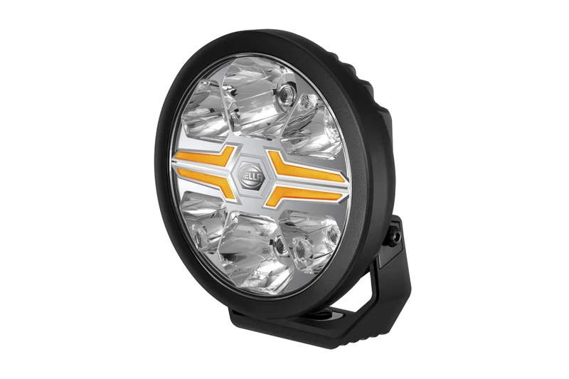 HELLA 1FJ 357 198-071 LED-Spotlight - Blade Black 7" - 12/24V - round - Reference number: 50 - Crystal clear - Light colour: White/Amber - Cable: 500mm - frontal sided