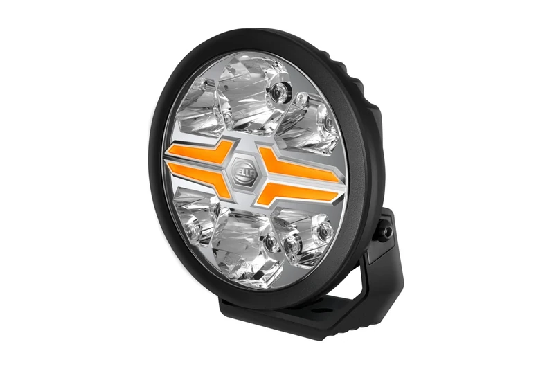 HELLA 1FJ 357 199-071 LED-Spotlight - Blade Black 9" - 12/24V - round - Reference number: 50 - Crystal clear - Light colour: White/Amber - Cable: 500mm - frontal sided