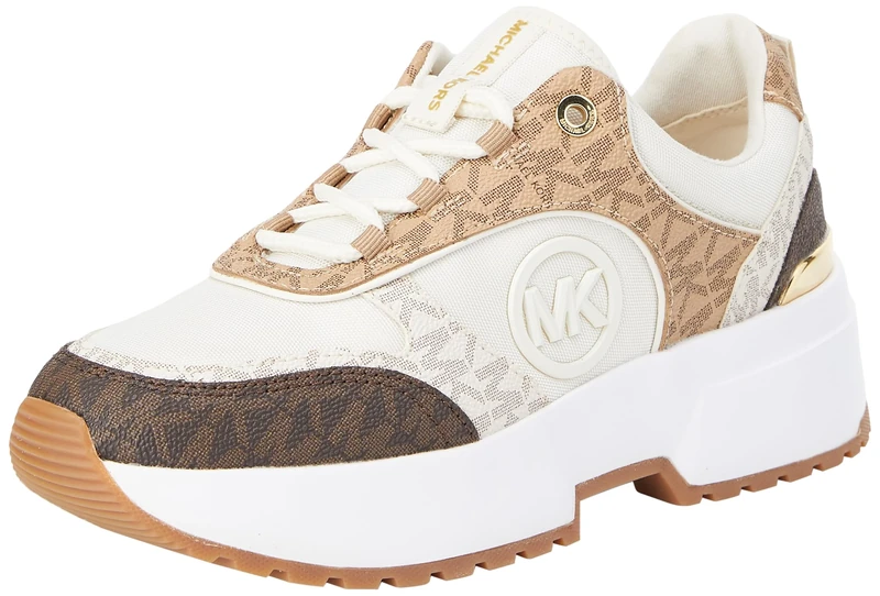 Michael Kors 43H3PCFS1B-725 Percy Trainer Women Cream Multi UK 7