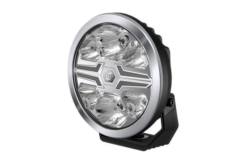 HELLA 1FJ 357 198-001 LED-Spotlight - Blade Chrom 7" - 12/24V - round - Reference number: 25 - Crystal clear - Light colour: White - Cable: 500mm - frontal sided