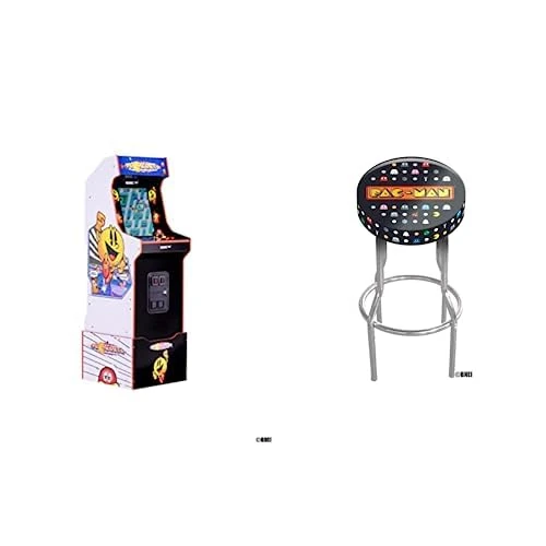 ARCADE1UP NEW PAC-MAN ARCADE DELUXE RISERLESS + PAC-MAN STOOL