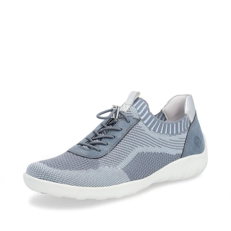 Remonte Women's Low-Top Trainers R3518, Women's Low Shoes, Loose Insole, Jeans Ciel Adria Silver 15, 5.5 UK