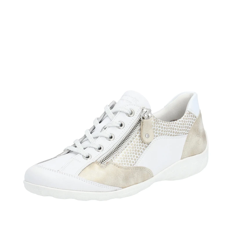 Remonte Women's Low-Top Trainers R3410, Women's Low Shoes, Loose Insole, White 81, 3.5 UK