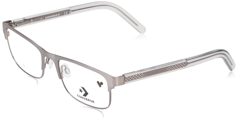 Converse CV3022 070 Satin Gunmetal Eyewear Man Metallo, Modified Rectangle, 52