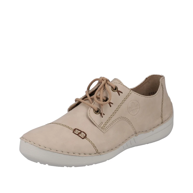 Rieker Women's 52520 Lace-Up Shoes, Beige 62, 3.5 UK