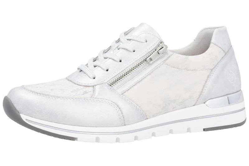 Remonte Women's Trainers R6700, Women's Lace-Up Shoes, Loose Insole, Platinum 91 Silver, 5 UK
