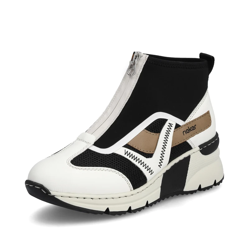 Rieker Women's N6360 Ankle Boots, black white, 4 UK
