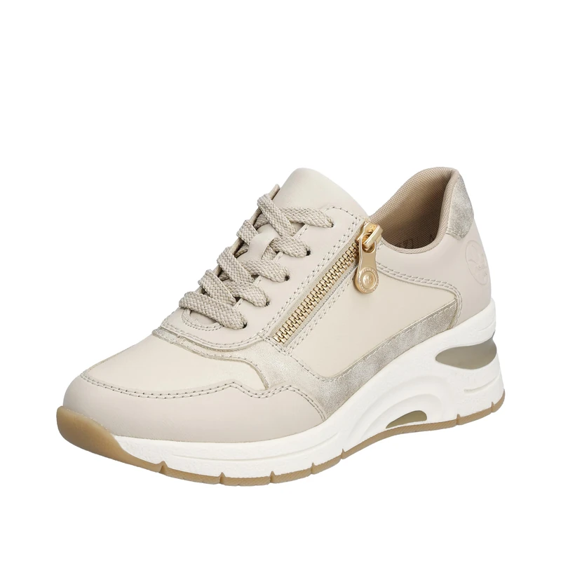 Rieker N9301 Women's Low-Top Trainers with Loose Insole, Beige 60, 7.5 UK