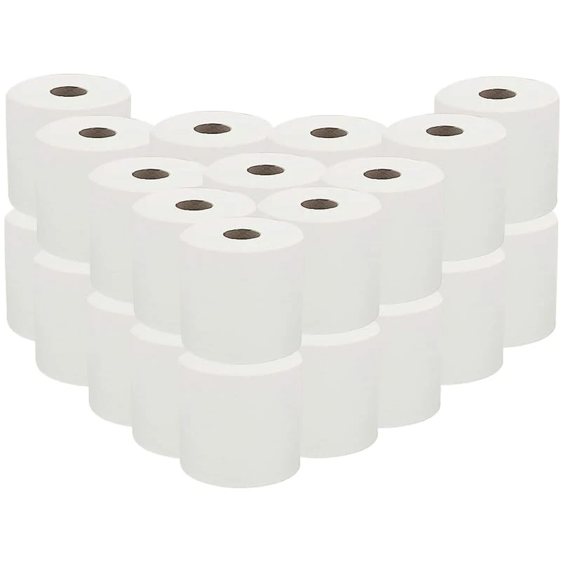 Bargain Factory - Strong Cleaning Centrefeed Rolls – for Cleaning & Hygiene - Multipurpose - Ideal for Kitchens, Restrooms, and Offices - Extra Long Centrefeed Roll - White (Pack of 24)