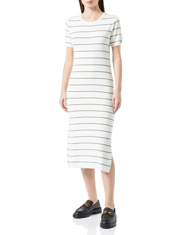 Boline Women's Knit Dress, Wool White Olive, XS