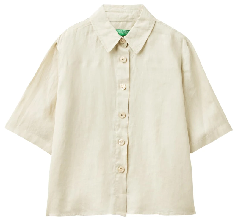 United Colors of Benetton Women's 5bml5qb75 Shirt, Beige 152, L