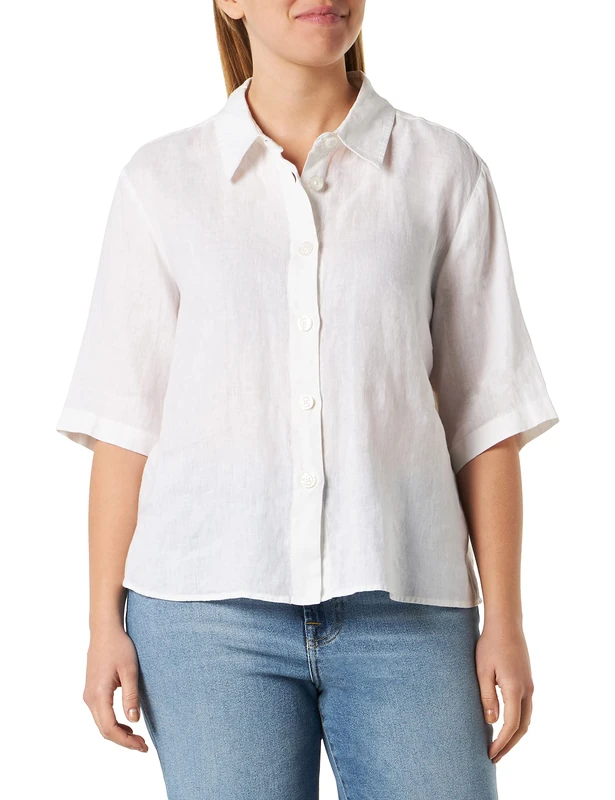 United Colors of Benetton Women's 5bml5qb75 Shirt, Optical White 101, XXS