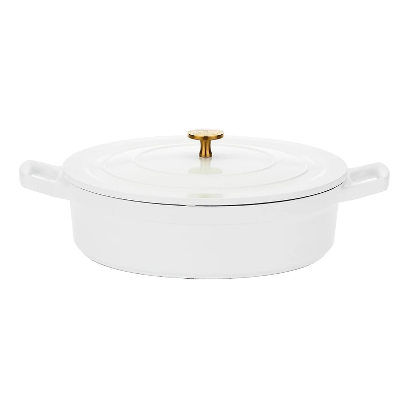 LA PORCELLANA BIANCA - Low Casserole Dish ø28 cm with Ribolle Lid