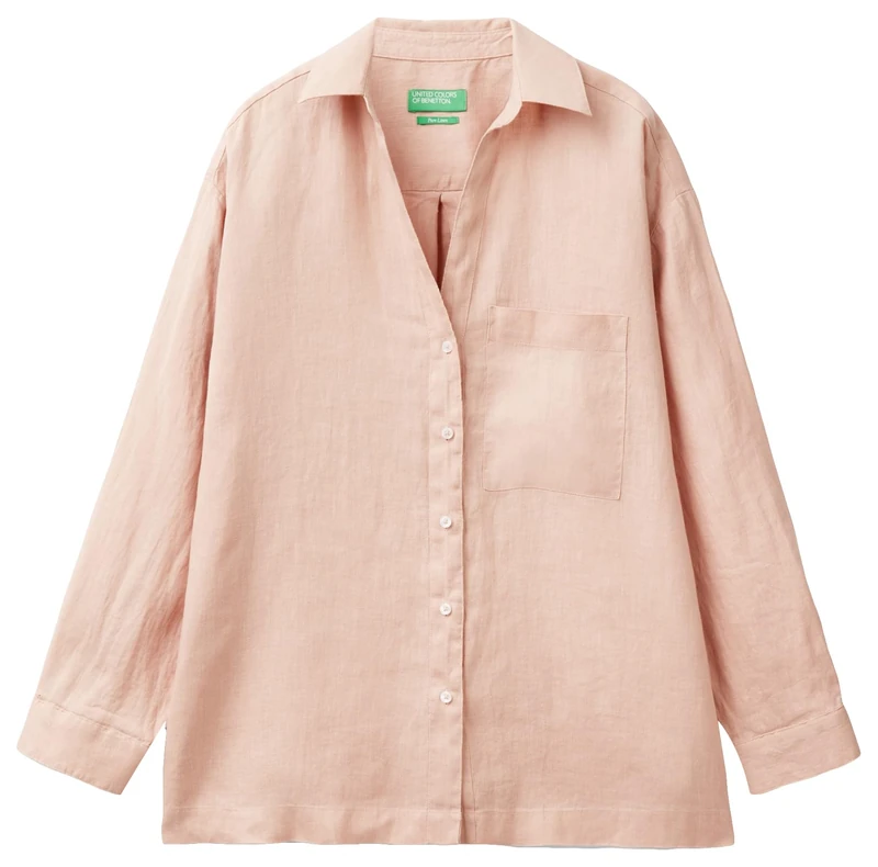 United Colors of Benetton Women's Shirt, Dark Powder 04w, L