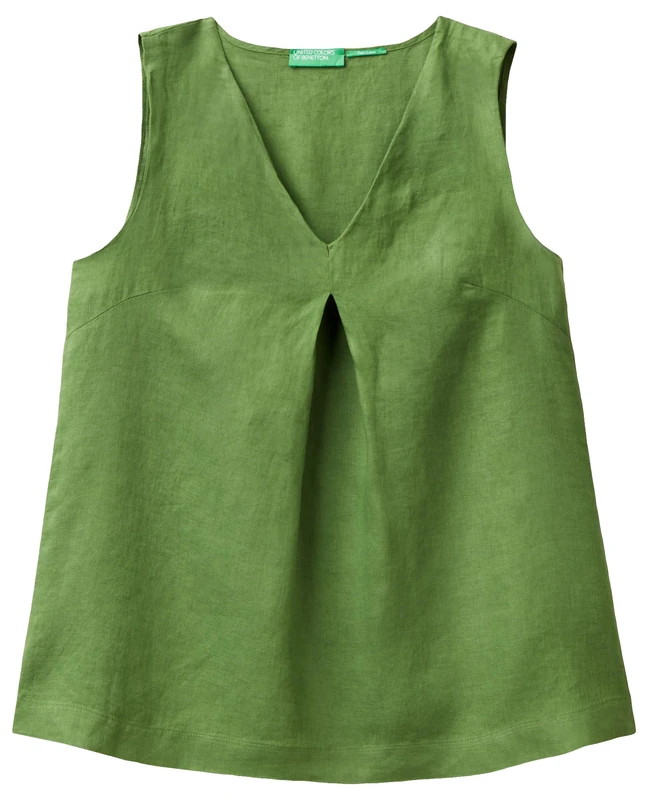 United Colors of Benetton Women's 5bmldq06w Blouse Shirt, Forest Green 2g3, XXS - Image 1