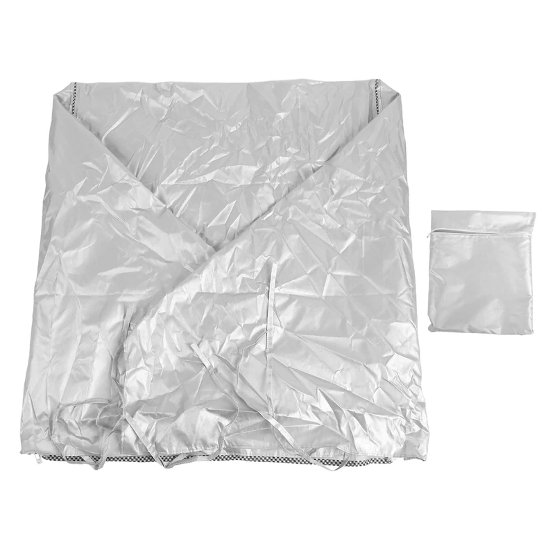 Wisecoco Washer Dryer Cover, Outdoor Washing Machine Cover, Oxford Cloth Washing Machine Cover for Top Load Front Load Washer Dryer Silver