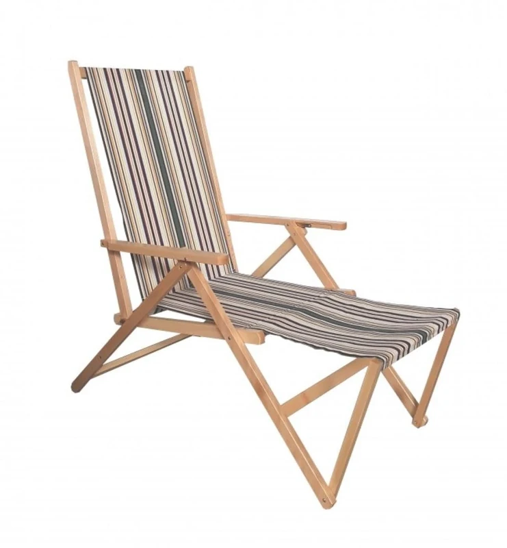 PRATESI 282101 PROLUNGA 138 Positano SEA DECKCHAIR W/Extension 138/113X58X84/101H, Polyester, Black