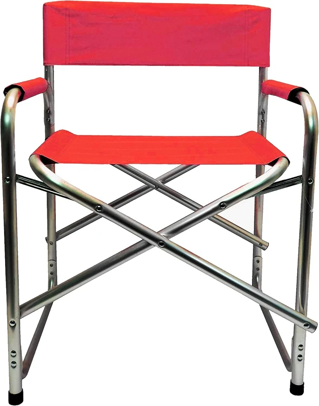 PRATESI 95401 RED Steel Director's Chair CM.55X47X47,5/78, Polyester, Black