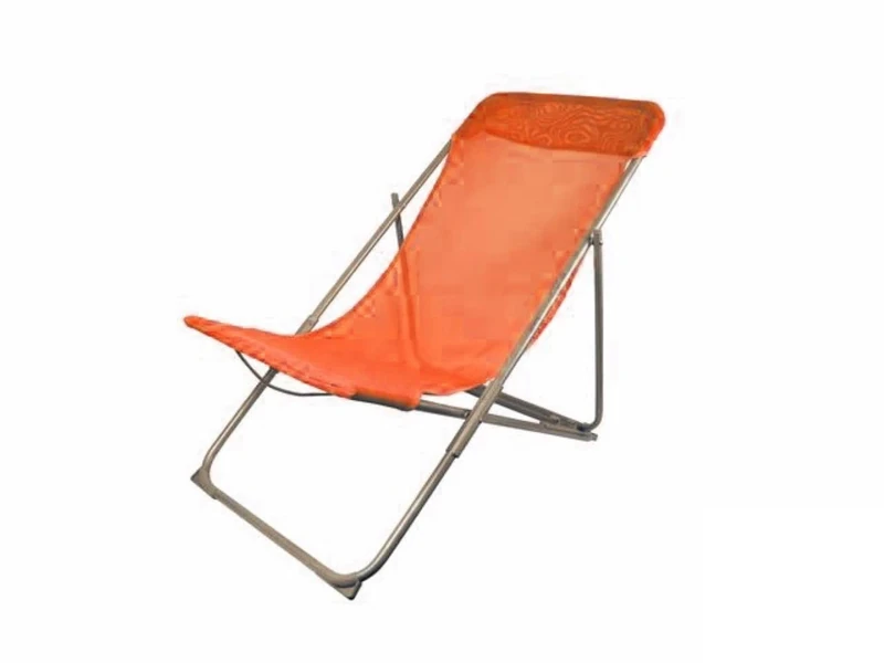 PRATESI 95342 Orange DECKCHAIR 3 Positions 96/83X57X7696/83X57X76/91, Polyester, Black