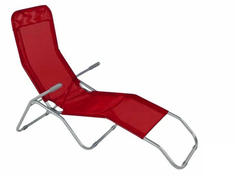 PRATESI 95340 RED Melange Swing DECKCHAIR 135X59X95, Polyester, Black