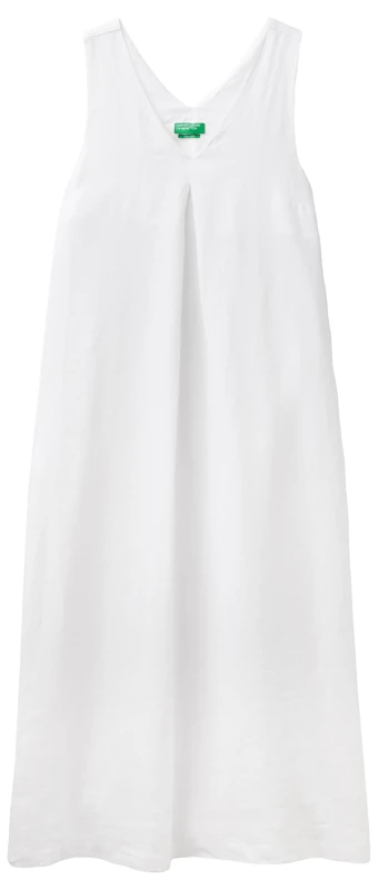 United Colors of Benetton Women's Dress 4aghdv07c, Optical White 101, M