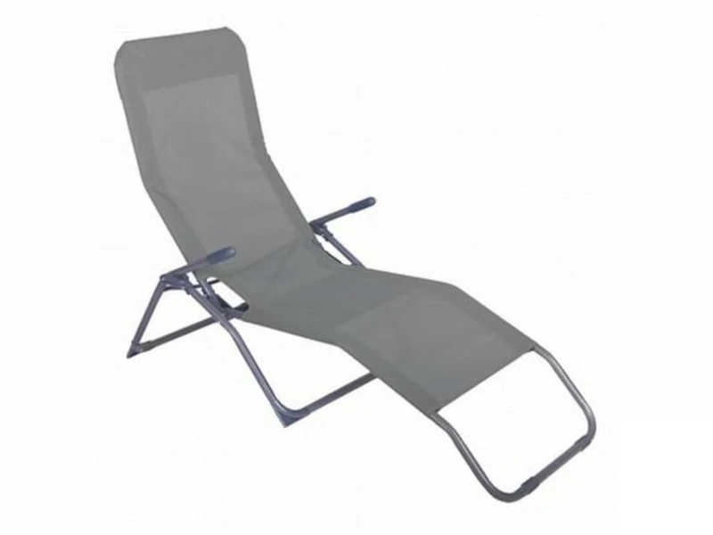 PRATESI 95338 Swing DECKCHAIR 135X59X95 Grey, Polyester, Black