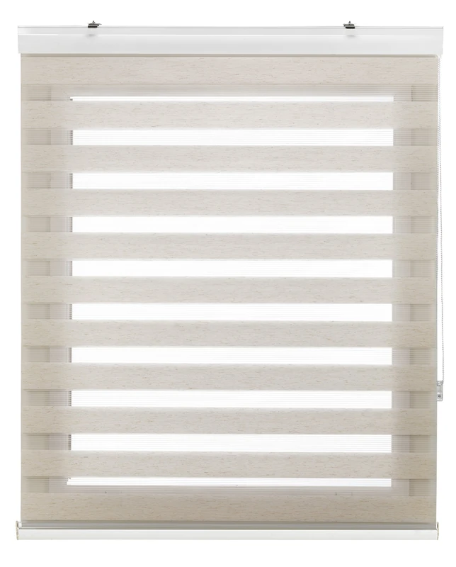 Decorblind Roller Blind Night and Day with Gallery Installation Wall or Ceiling, Blind Size: 100 x 180 cm Width x Length/Fabric Size: 97 x 175 cm – Ecru Blind, Window Blind