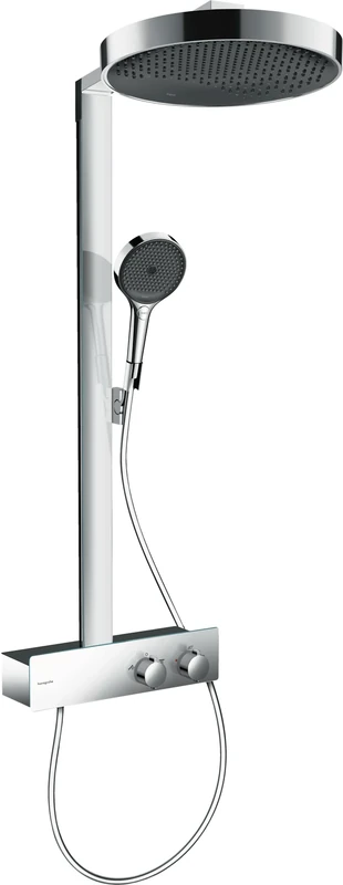 hansgrohe Rainfinity - Shower System with Thermostatic Shower Mixer, Head Shower 360mm, Shower Set with Shower Head, Hose, Shower Rail, Rainfall Shower Head with 1 Spray, Chrome, 26853000