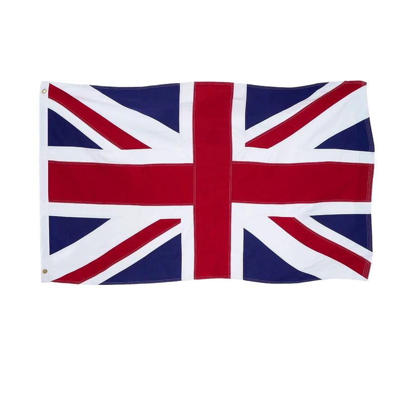 Homissor British Flag 5x8 Union Jack England Flags Embroidered Sewn Stripes Large United Kingdom UK Flag Heavy Duty Outdoor