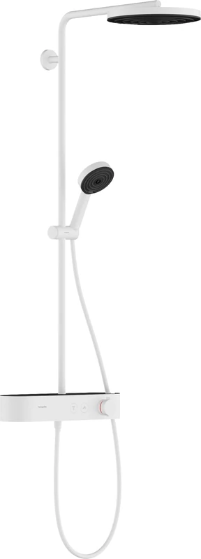 Hansgrohe 24220700 Pulsify S Showerpipe 260 1jet with ShowerTablet Select 400, matt White, Head Shower: 1 Spray