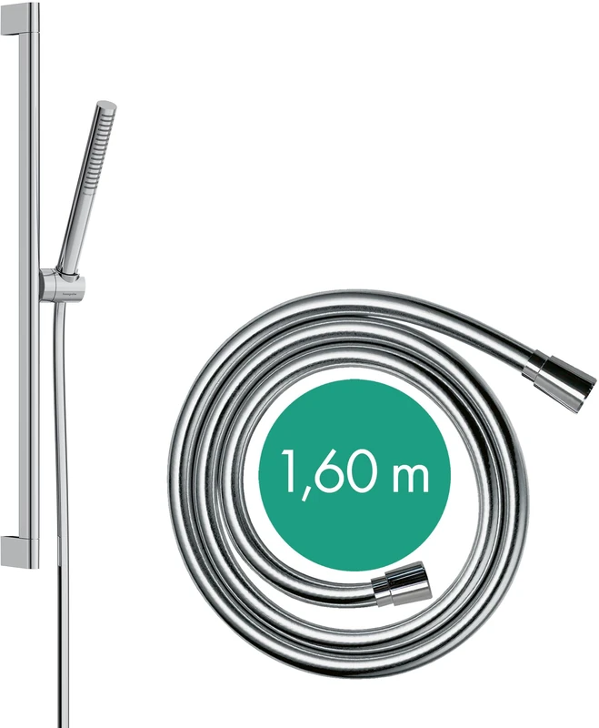 hansgrohe 24372000 Pulsify S Set 100 1jet EcoSmart with Shower bar 65 cm, Chrome
