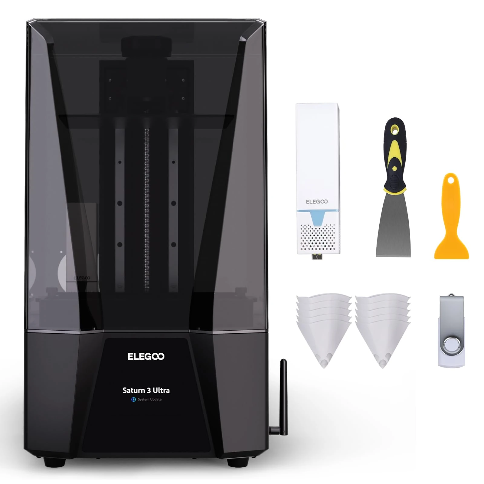 ELEGOO Saturn 3 Ultra 12K Resin 3D Printer MSLA UV Resin Printer with 10 inch Mono LCD, Voxeldance Tango Slicer, Wi-Fi Transfer, 218.88x122.88x260 mm³ Large Printing Size
