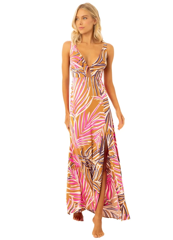 Maaji Women's Long Dress, Yellow, S