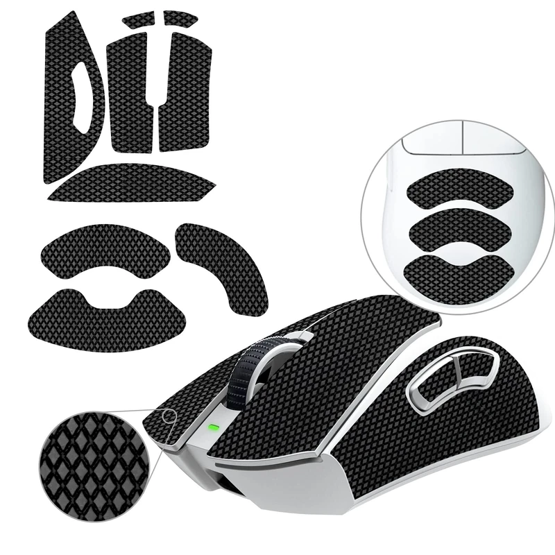 TALONGAMES Mouse Anti Slip Grip Tape Compatible with Razer DeathAdder V3 Pro Gaming Mouse, Palm Sweat Absorption, Thin 0.5mm, Cut to Fit, Easy to Apply, Mouse Skin - Image 1