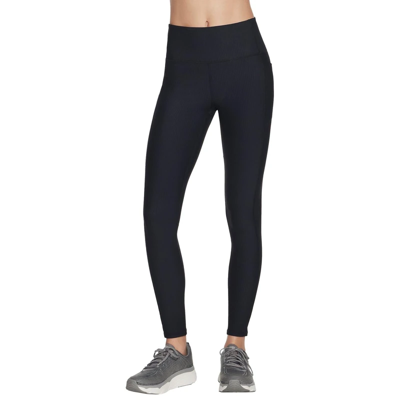 Skechers Womens Goflex Rib Fl Hw Leggings, Black, M UK