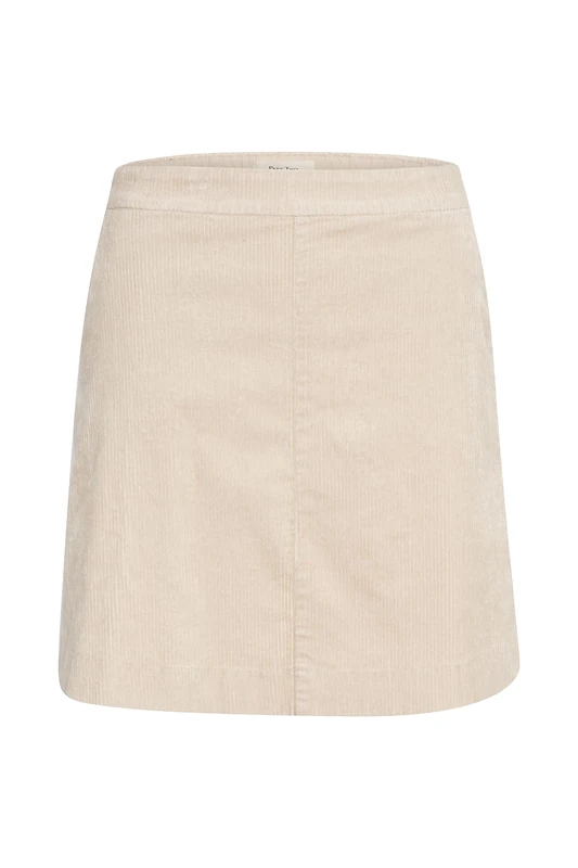 Part Two Women's Mini Skirt High Pockets Corduroy Fabric Elastic Waist, Perfectly Pale, 14
